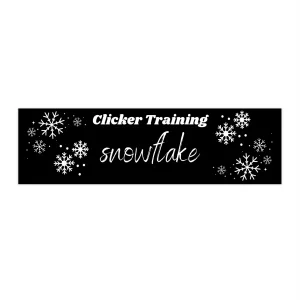 Clicker Training Snowflake Bumper Sticker