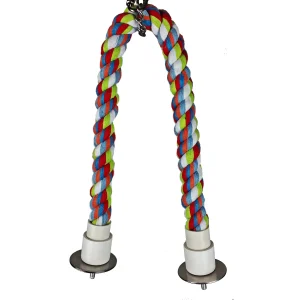 A&E Cage Company Small Cotton Cable Perch 22” - Soft Bendable Bird Perch #HB570