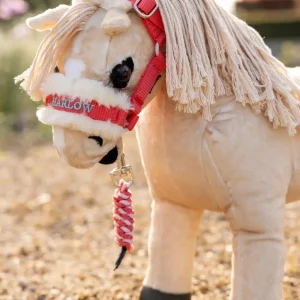 Harlow Toy Pony Headcollar & Leadrope Coral Crush