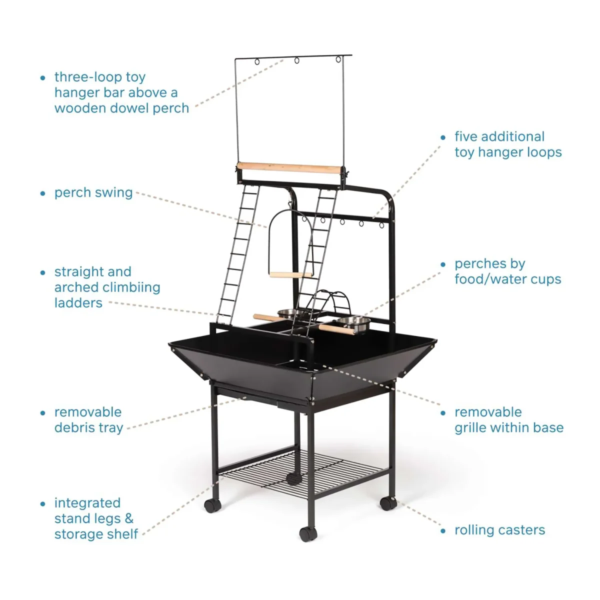 Prevue Pet Products Small Parrot Playstand - Gym Activity Center Bird Stand #3181 - Bild 9