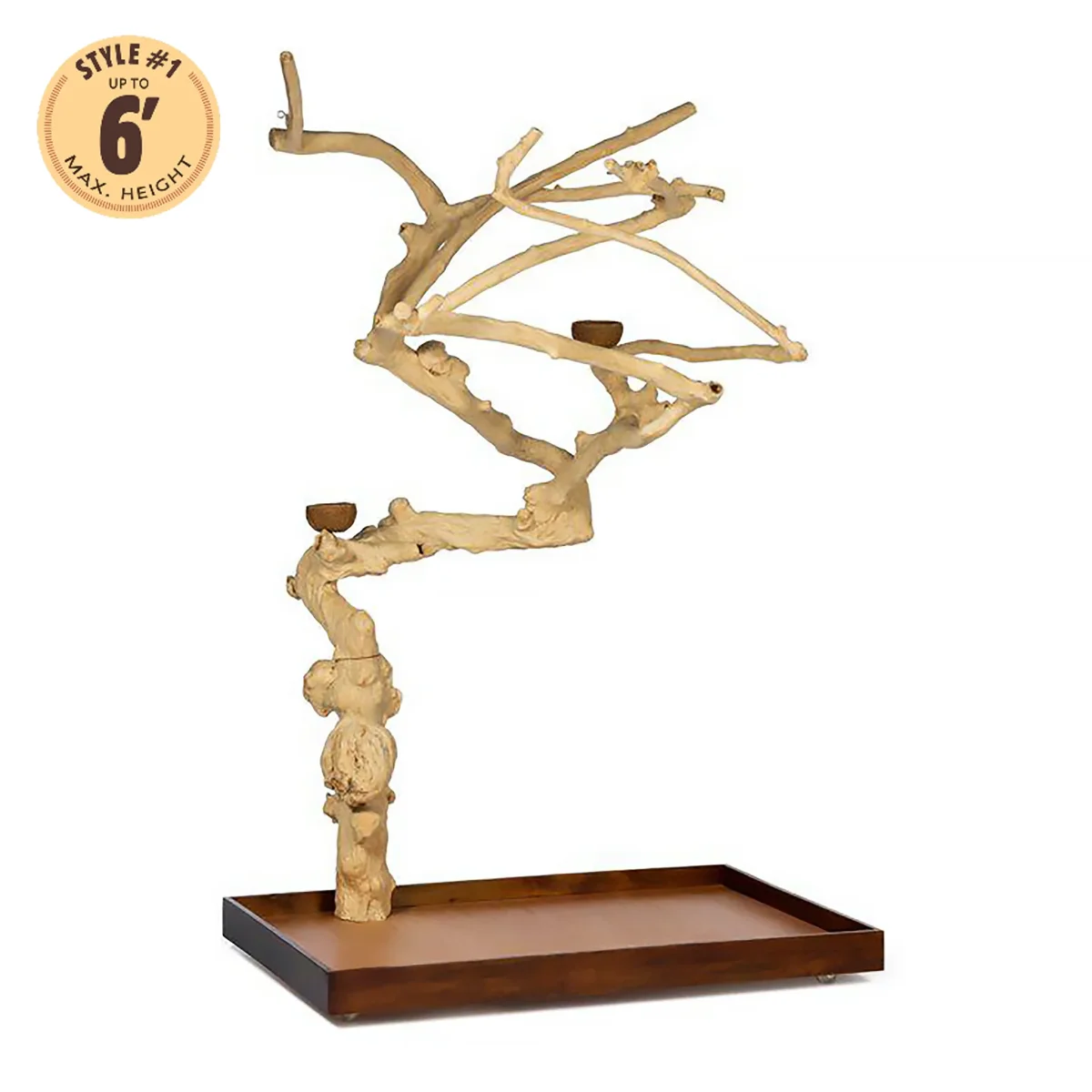 Prevue Pet Products Coffeawood Tree Style #1 Floor Stand X-Large - All-Natural Java Wood Bird Playstand #22615 - Bild 5